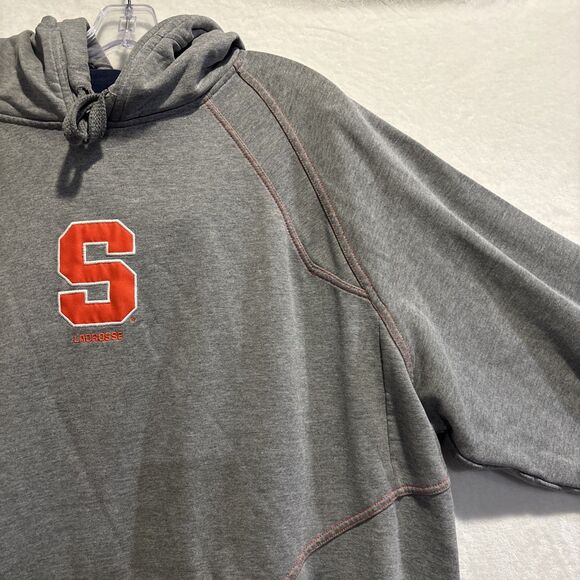 Nike Team Syracuse Lacrosse Hoodie Sweatshirt Men's Size XXL Grey Orange - Picture 5 of 16